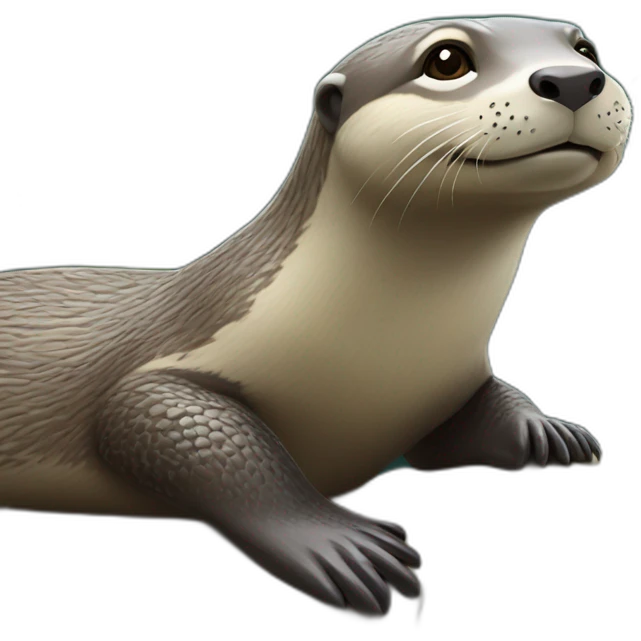 Loutre sur tortue emoji