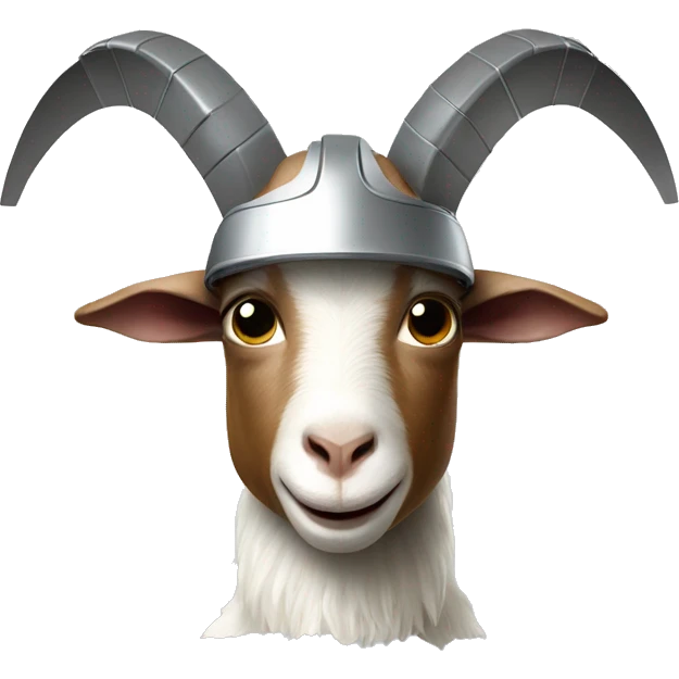 goat wearing an aliminium foil helmet emoji