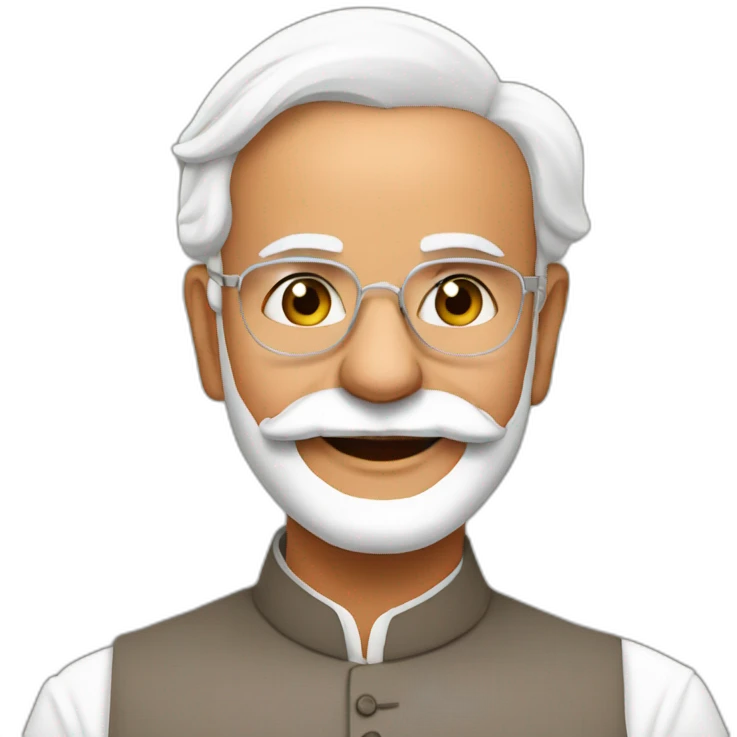 modi ji with lotus emoji