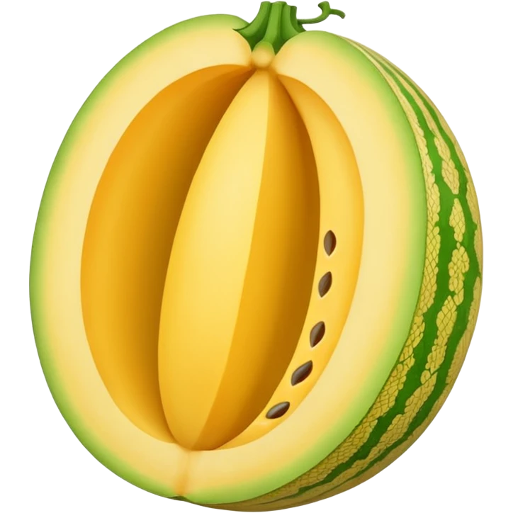 canary melon whole yellow color  emoji