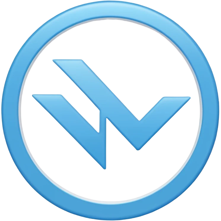 A check mark in a completely blue circle like a max emoji