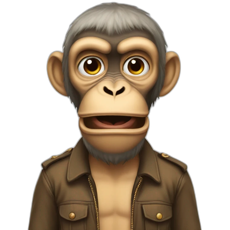 GigaChad meme Monkey emoji