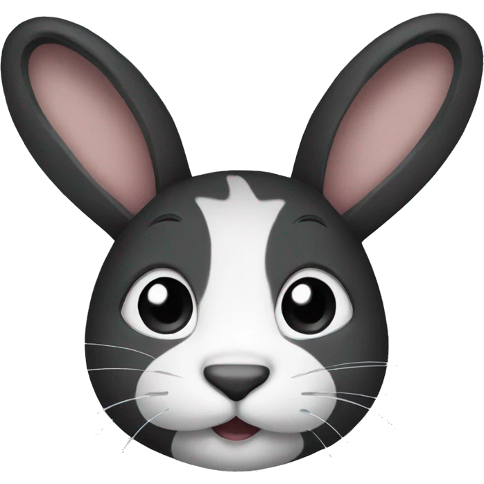 A black white bunny  emoji