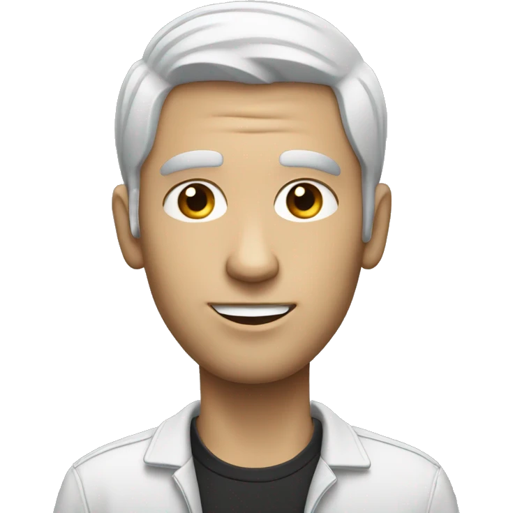 white man with black hair with laptop emoji