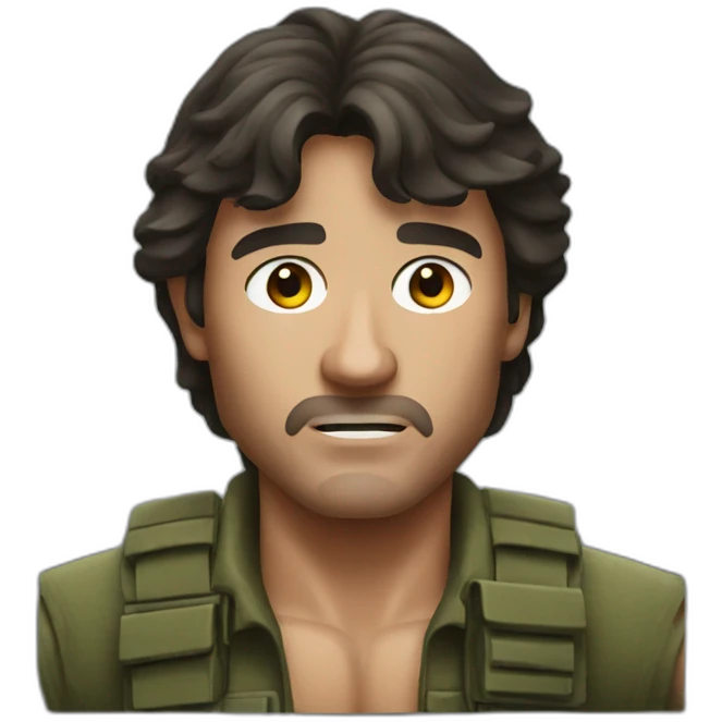 Rambo portrait emoji