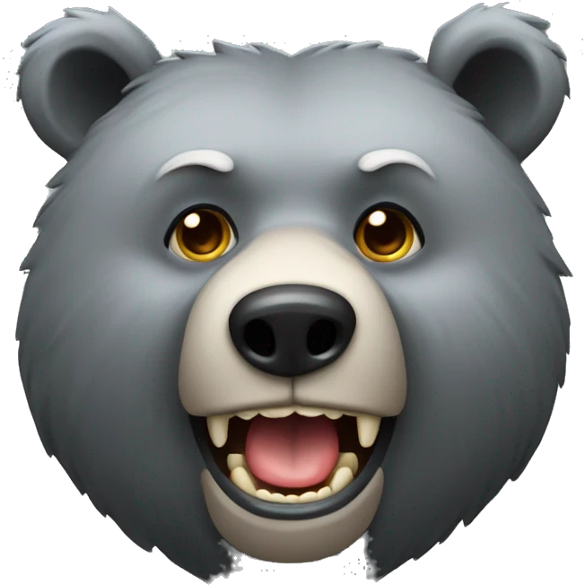 realistic-grey-bear-eating  emoji