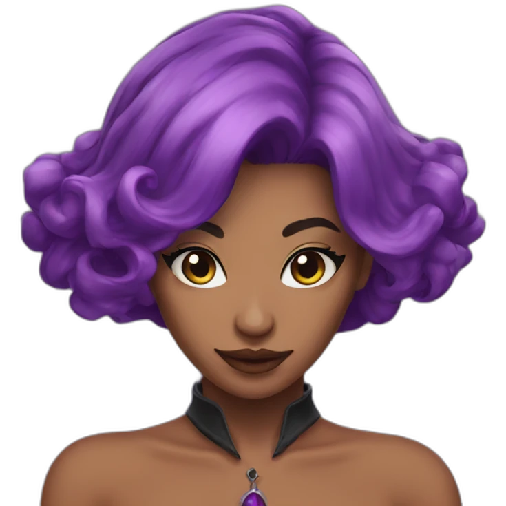 sexy witch purple hair emoji