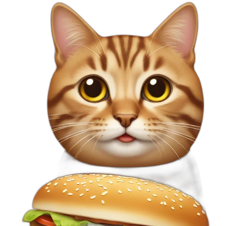 Burger cat emoji