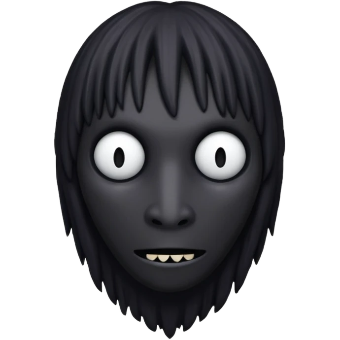 creepy monster black long head faceless no mouth no eyes  emoji