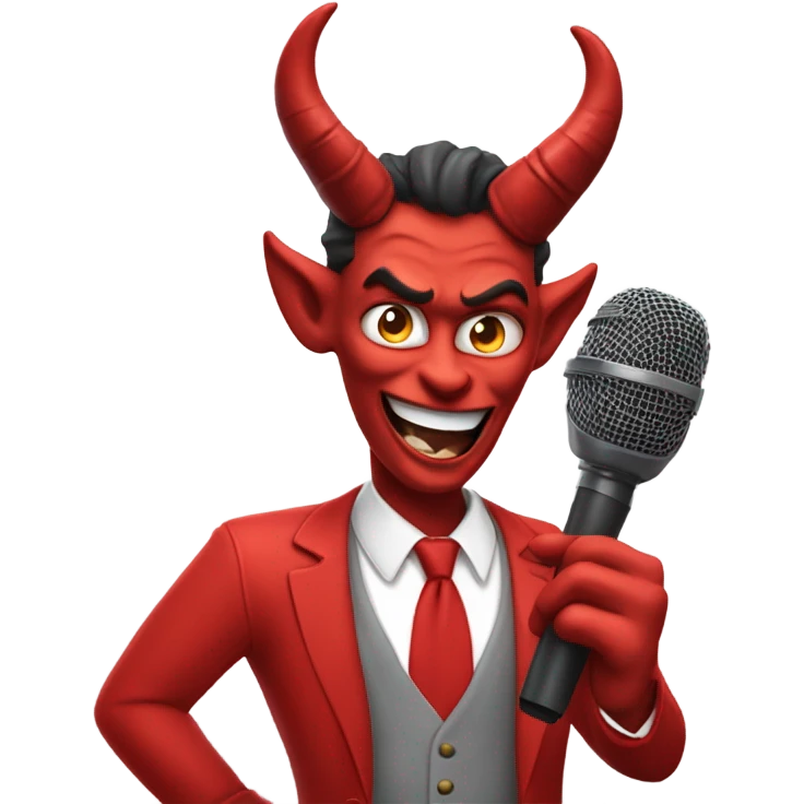 Devil mic drop emoji