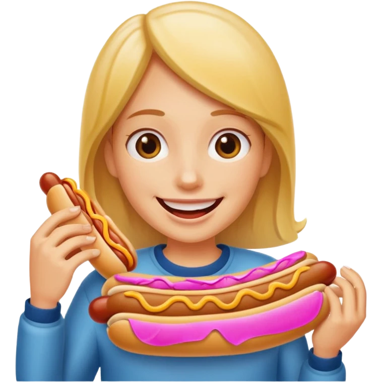 me eating a hotdog emoji
