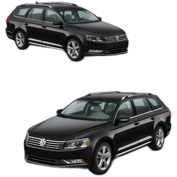black volkswagen passat b6 variant emoji
