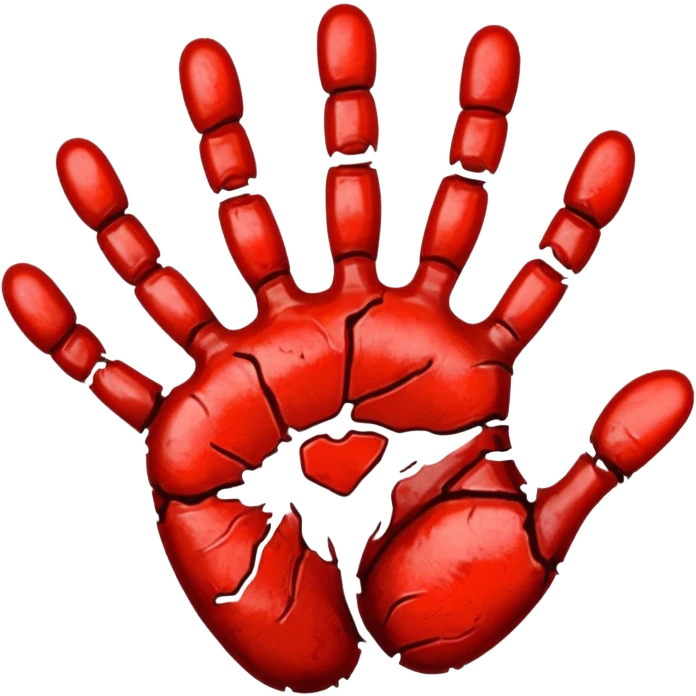 Red handprint emoji