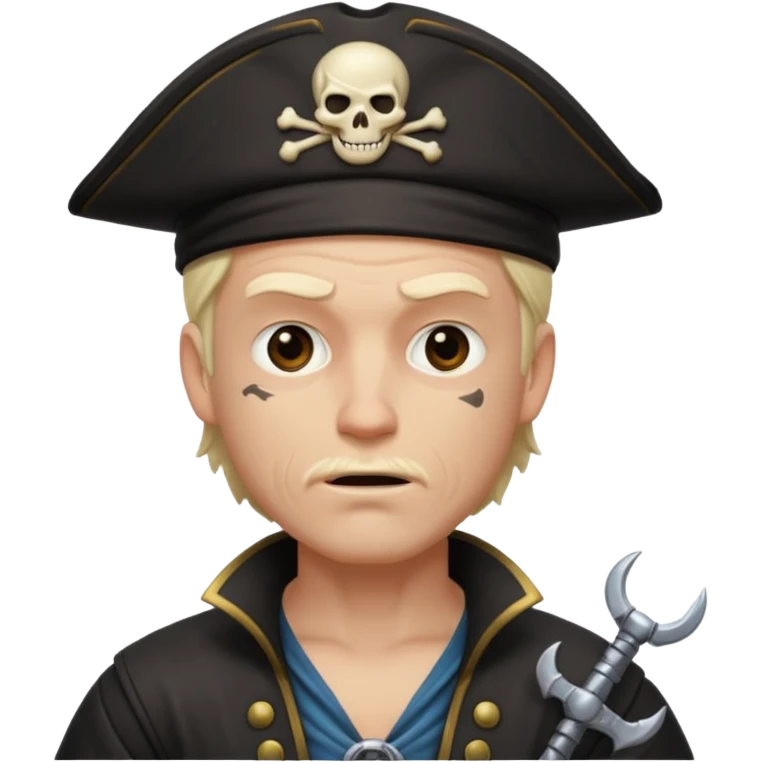 animated emoji for a player called prophet of doom I Dont Know shruging emote needs to be white male space pirate themed and dark aesthetic  emoji