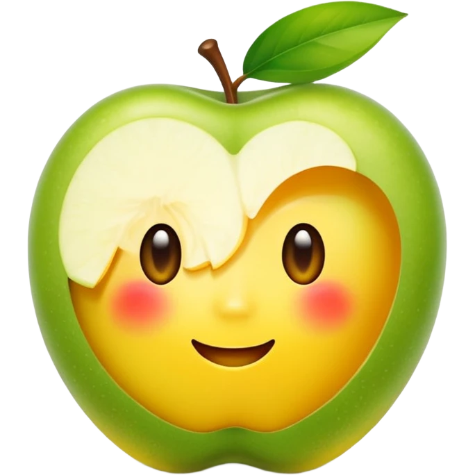 A single halved yuzu fruit, in Apple iPhone emoji style. Bright yellow skin, juicy interior visible, vibrant colors, smooth gradients, glossy highlights, clean simple shapes, no outlines.
 emoji