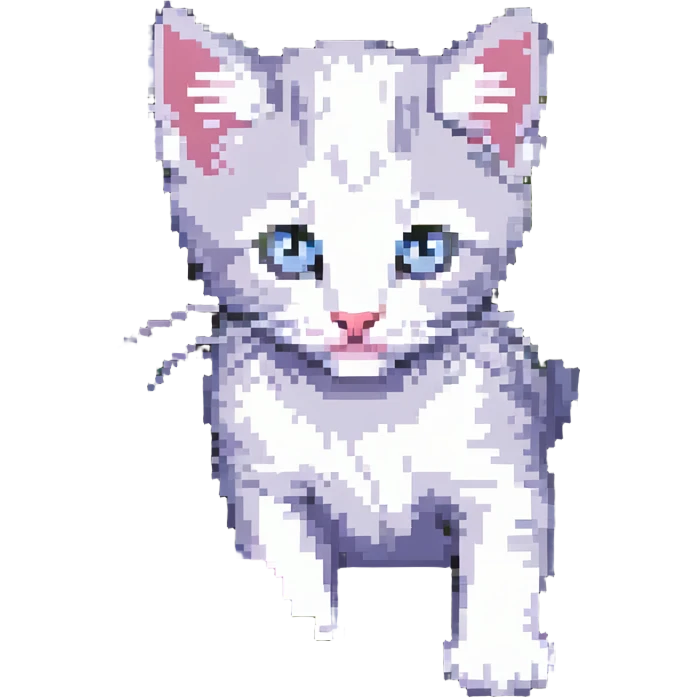 Kitten smells flowers emoji