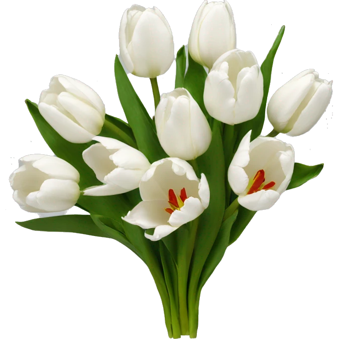 Bouquet tulipani bianchi emoji
