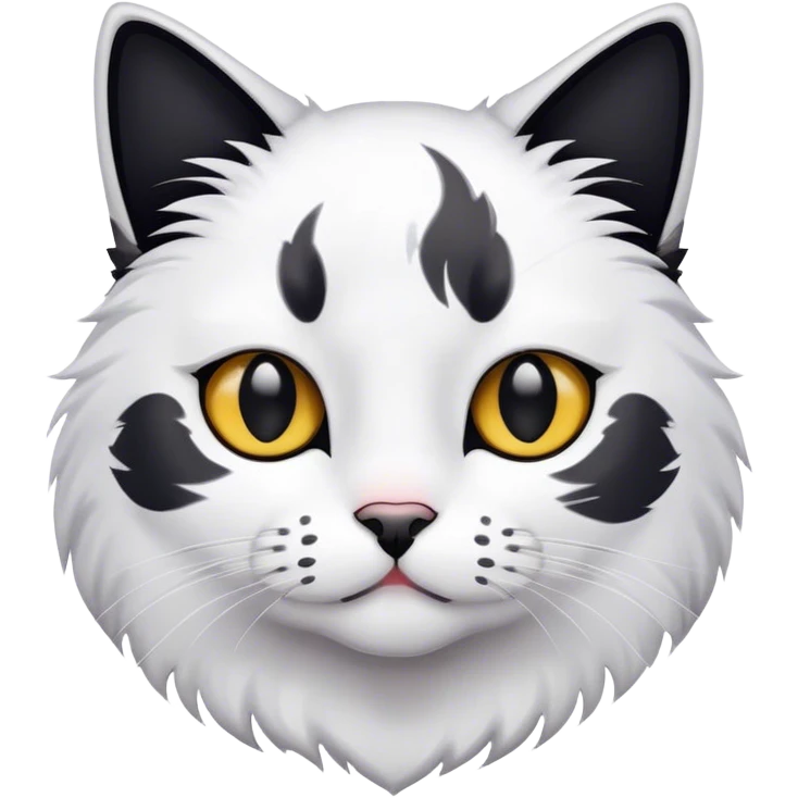 cat white and black emoji