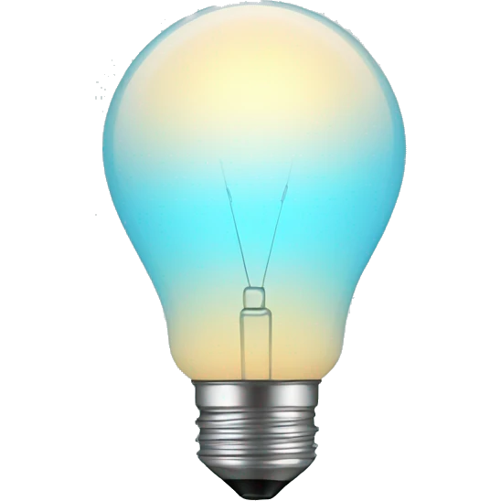 pastel blue light bulb emoji