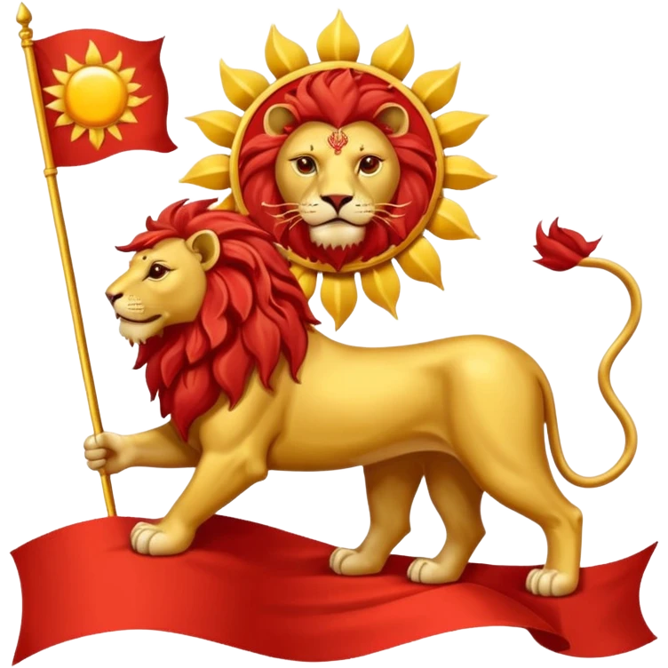 پرچم شیر و خورشید ایران emoji