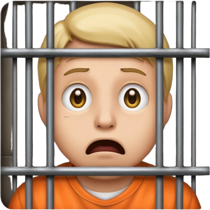 staunendes Emoji im Gefängnis emoji