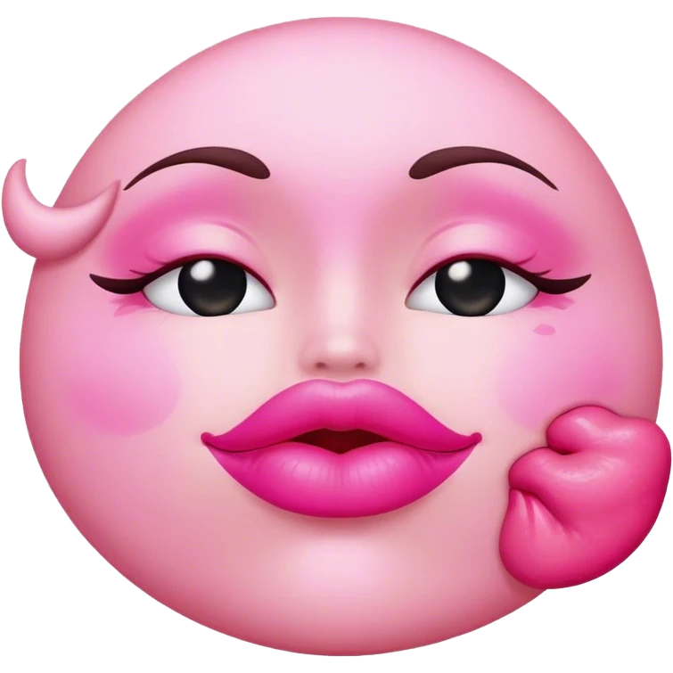 The imprint of a kiss emoji
