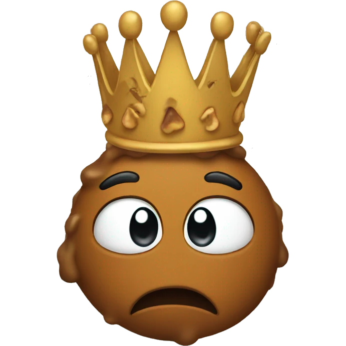 Poop wearing crown emoji