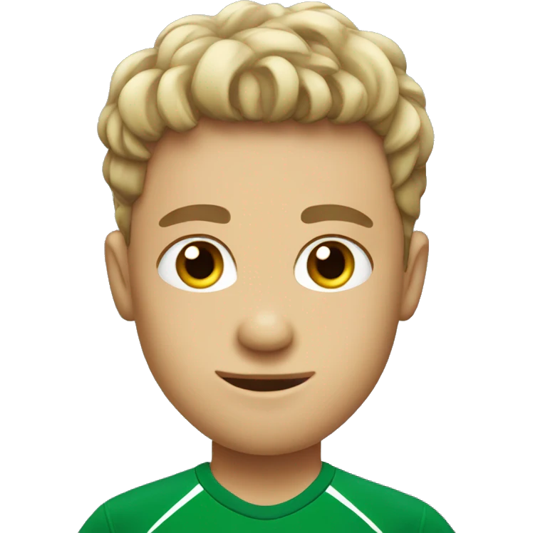 Australian boy with soccer shirt emoji