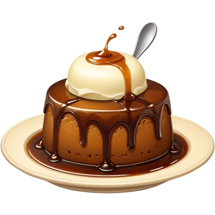Sticky toffee pudding vanilla ice cream  emoji