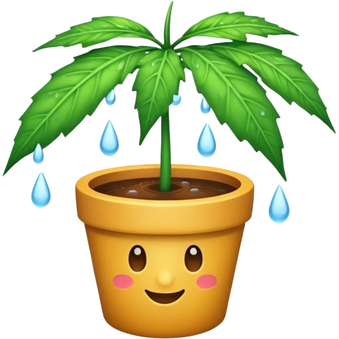 raining potleaf emoji