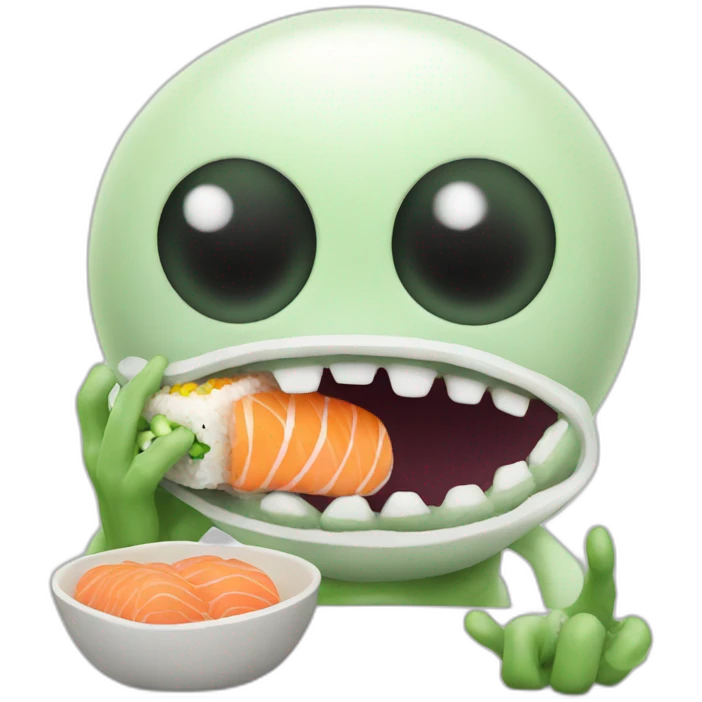 alien-eat-sushi emoji