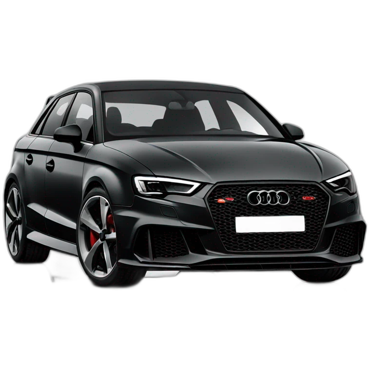 Audi RS3 black emoji