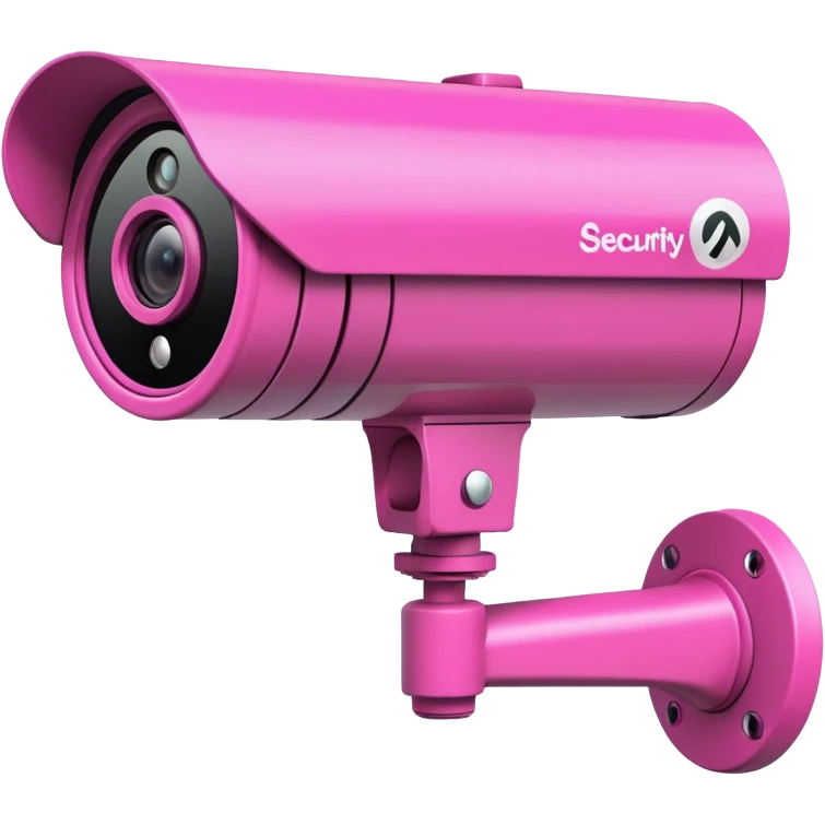 Security Camera pink with graffity emoji