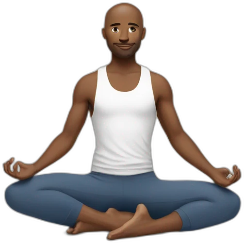 white man yoga emoji