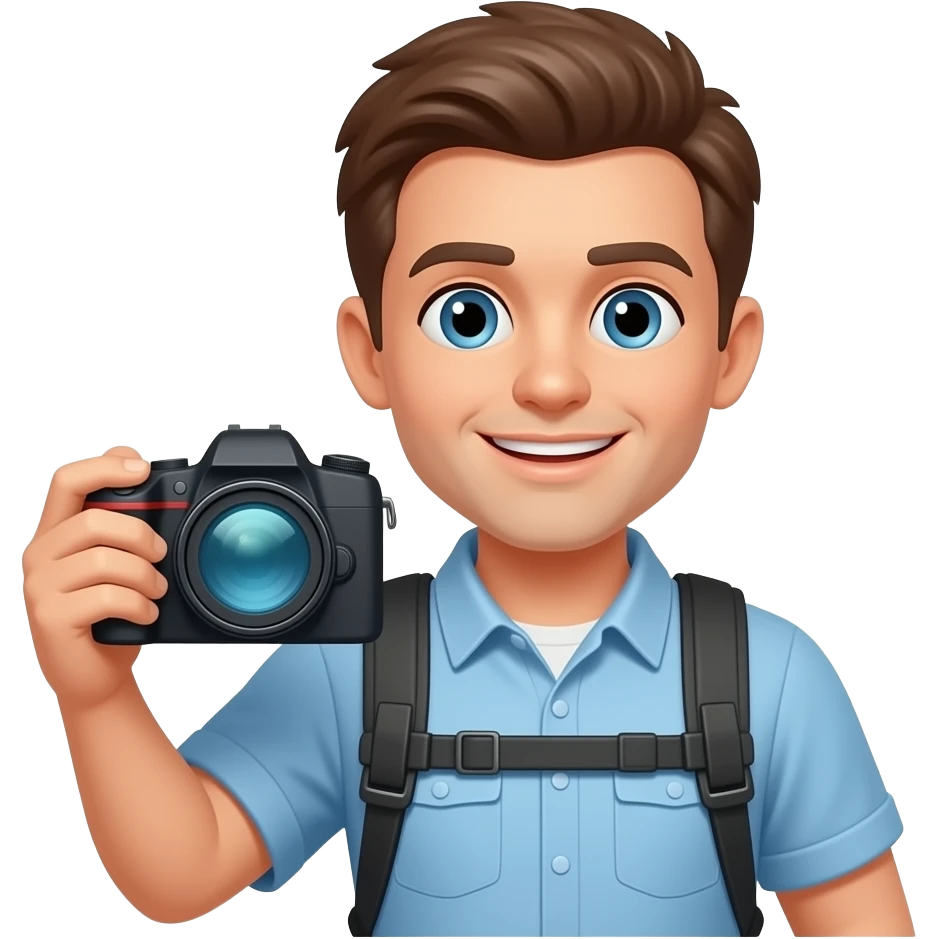blogger with a camer emoji