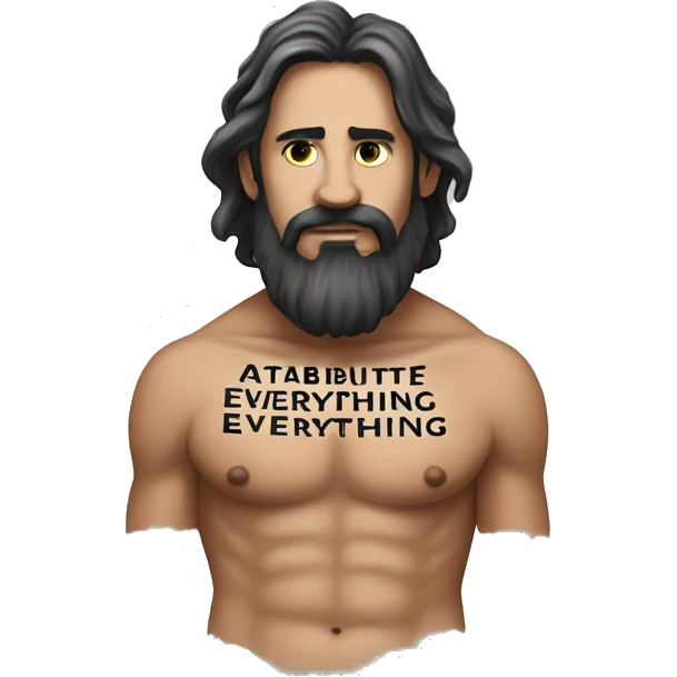 Tattoo that reads: attribute everything emoji