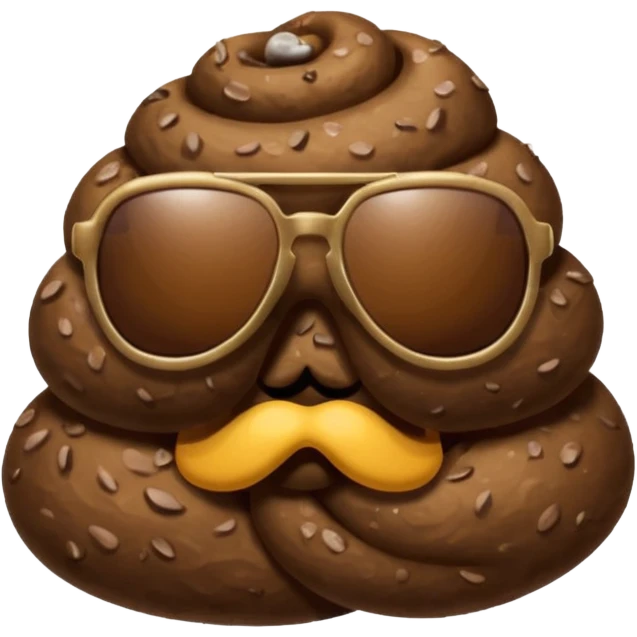 Poop with sun glasses  emoji