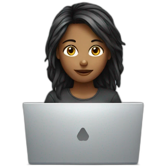 graphic design girl computer emoji