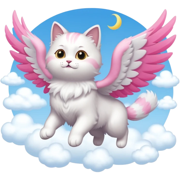 flying cat in the sky emoji