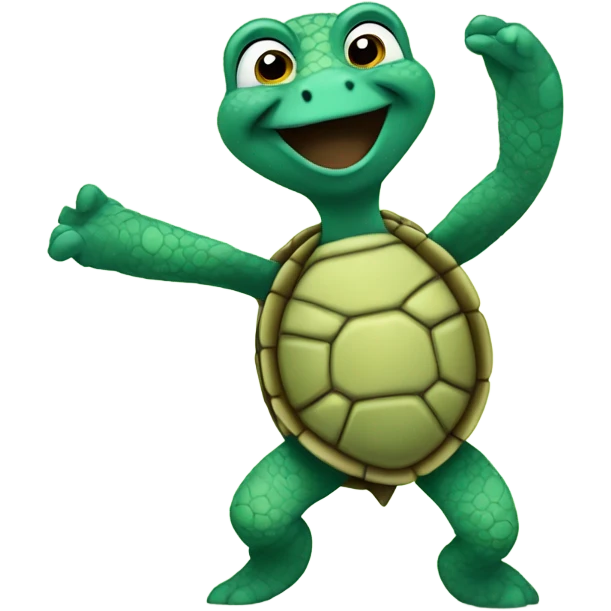 Turtle dancing emoji