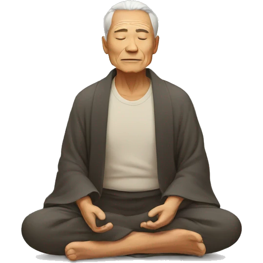 elder man meditating emoji