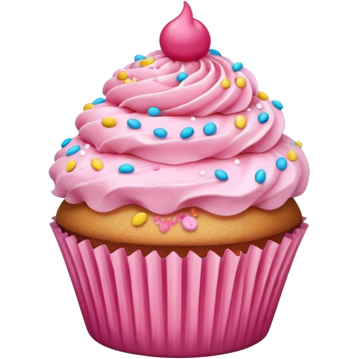 Cupcake with pink icing emoji