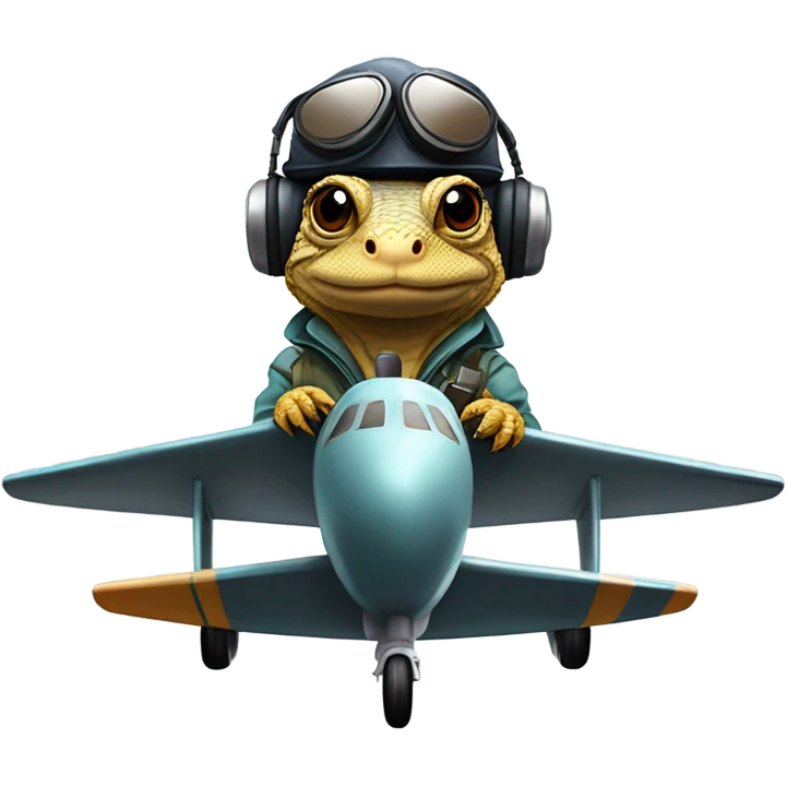 Uromastyx lizard flying a plane  emoji