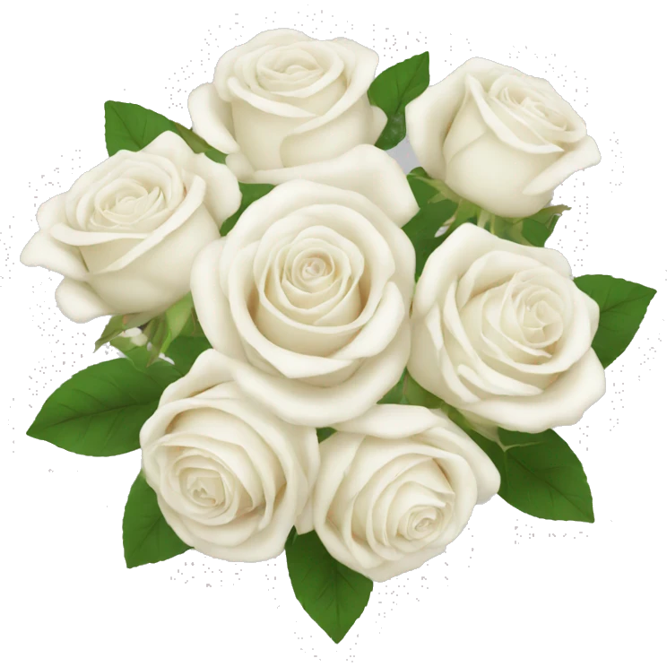 White rose bouquet  emoji