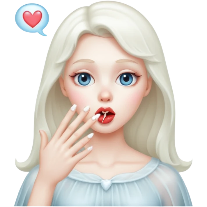 fantasma tirando besos emoji