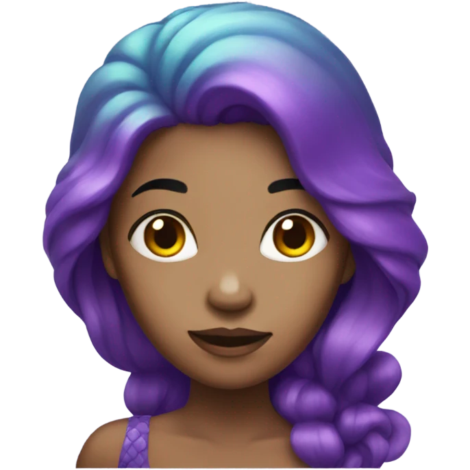 Mermaid with purple hair emoji
