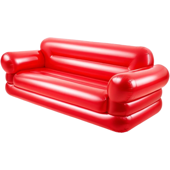 90’s sparkly red inflatable couch emoji