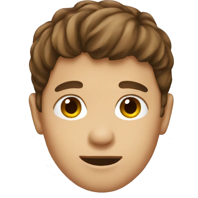 Brown hair back boy emoji