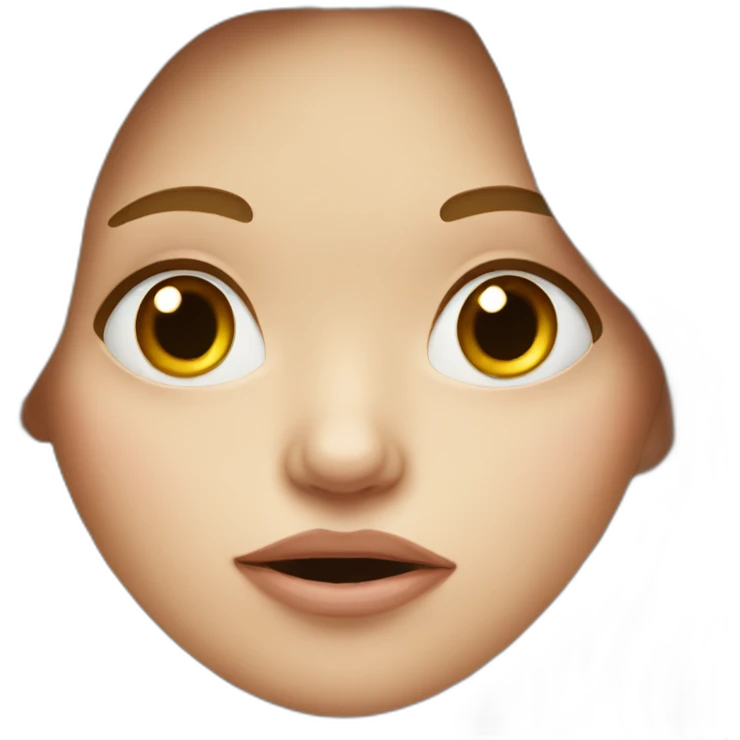 White girl with scrunched nose and pursed mouth emoji