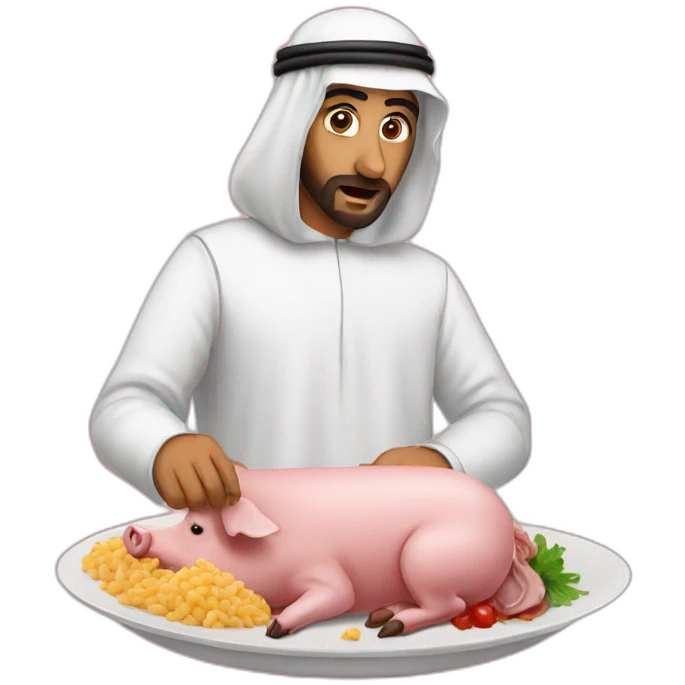 Arab who eats pigs emoji